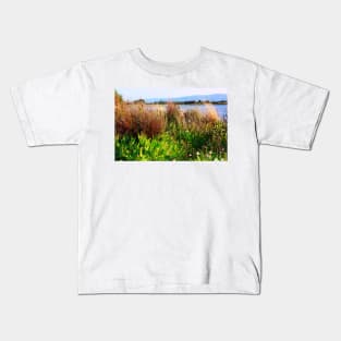 Wild Meadow by the Lake. Shoreline Park 2011 Kids T-Shirt